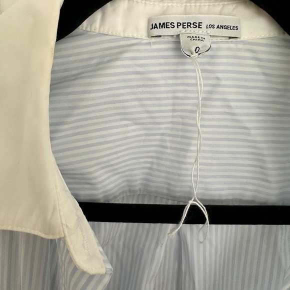 JAMES PERSE OVERSIZED  STRIPE SHIRT LIGHTWEIGHT - Picture 2 of 4